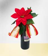 Navidad - Botella de vino decorada